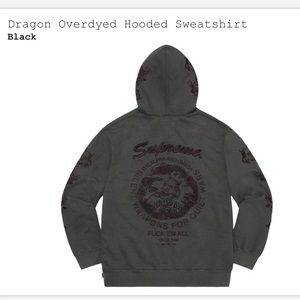 supreme dragon overdyed hooded